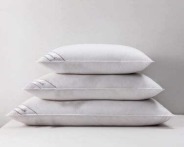 Гусяче пухове пір&39я, колекція для готелів, подушка для сну, чохол зі 100 бавовни, середньої жорсткості, м&39яка підтримка, стандартний розмір (50,8 x 66 см), 1 стандартний предмет (упаковка з 1), білий