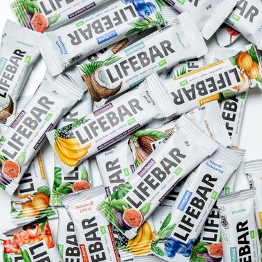 Енергетичні батончики Lifefood, веганські спортивні батончики, енергетичний батончик для піших прогулянок, їзди на велосипеді, фітнесу, органічний, без глютену, без лактози, без доданого цукру - 15 упаковок (15 x 40 г) (бразильський горіх)