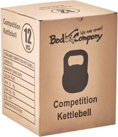 Сталева гиря Bad Company Competition для тренувань, різні варіанти ваги 8-40 кг, 28 кг (Помаранчева)