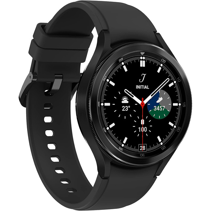 Круглий смарт-годинник Bluetooth, Wear OS, обертовий безель, фітнес-годинник, фітнес-трекер, 46 мм, чорний, 4 Classic