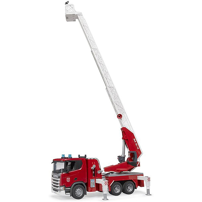 Пожежна машина Scania Super 560R з поворотною драбиною, водяним насосом, світловим та звуковим модулем - 116, пожежна машина, аварійна машина, автодрабина, іграшка від 4 років, 03591 -