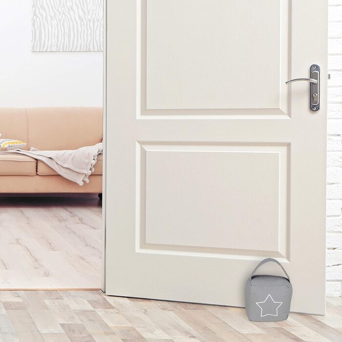 Мішок для обмежувача дверей Relaxdays, сучасний мішок для дверей у вінтажному дизайні, підлоговий, тканинний обмежувач з ручкою, 1