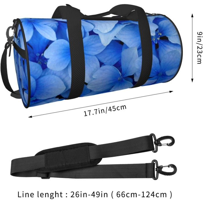 Спортивна сумка, дорожня сумка, сумка для подорожей, з тропічним квітковим принтом, сумка на нічліг, чорна, універсальний розмір