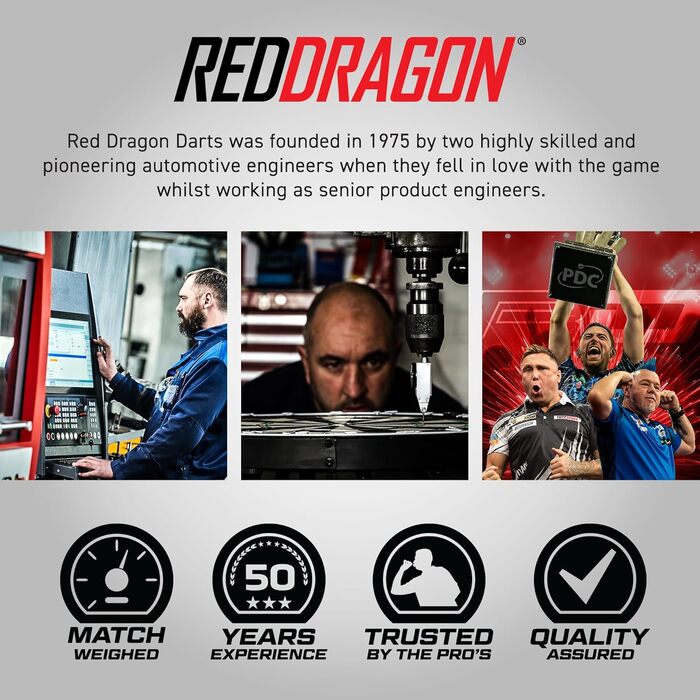 Набір дротиків RED DRAGON Professional Player Series зі сталевим наконечником, деками та держаками для дротиків Iceman