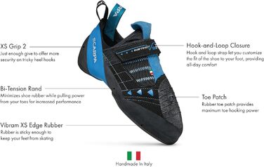 Скелелазні туфлі Scarpa Instinct Vs унісекс 47 EU чорний блакитний