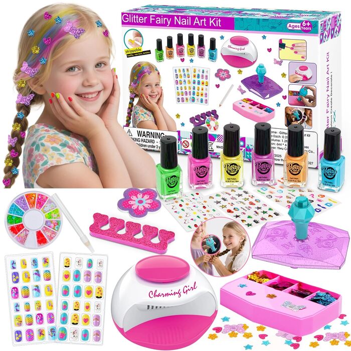 Студія нігтів LemonDream, подарунки для дівчаток 7-12 років, лак для нігтів, дитячі іграшки, подарунки, макіяж, на день народження, Різдво, Хелловін, вечірку