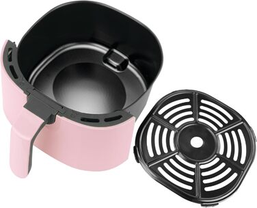 Аерофритюрниця 3.8 л Безмасляна фритюрниця 1450 Вт Аерофритюрниця Аерофритюрниця Аерофритюрниця Здорова кулінарія Світлодіодний сенсорний екран Енергозбереження (Рожевий)