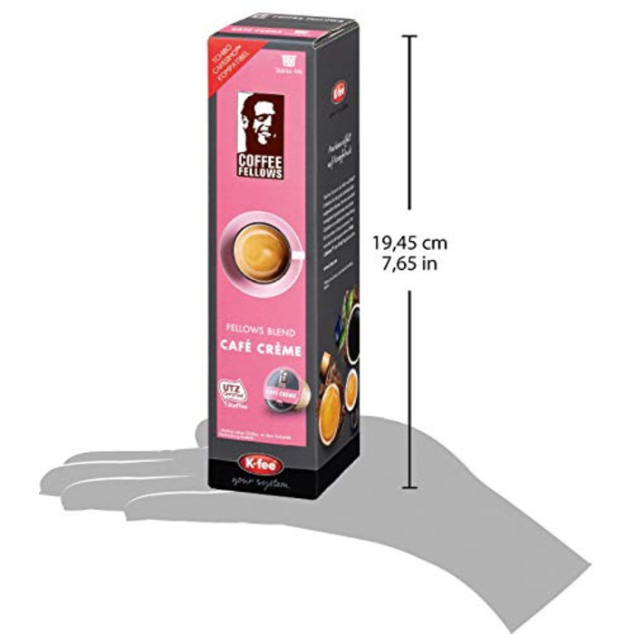 Капсули Coffee Fellows Blend Caf Crme, сумісні з K-fee та Tchibo Cafissimo*, шоколадно-горіхові смаки, 120 кавових капсул