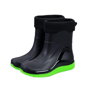 Чоловіче водне взуття, багатоцільове водонепроникне та нековзне гумове взуття, бавовняні рибальські гумові чоботи середньої довжини, повсякденні чоловічі гумові чоботи для дорослих, розмір 40, стиль 03