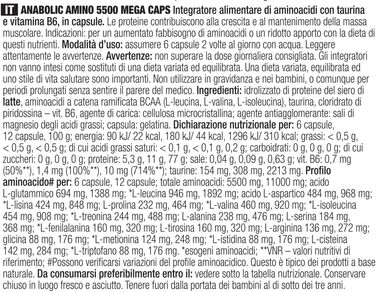 Високоякісна харчова добавка Olimp Nutrition BCAA 5500 Mega Caps з великою кількістю найважливіших амінокислот та білків, 400 капсул