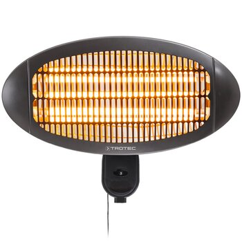 Інфрачервоний обігрівач для тераси TROTEC IR 2000 S Теплова потужність 650 Вт / 1300 Вт / 2000 Вт Окремостоячий, настінний, енергоефективний, IP34