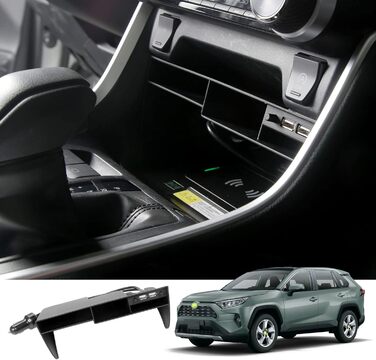 Центральна консоль YEE PIN, сумісна з Toyota RAV4 2019 Suzuki Across 2020 Коробка для зберігання RAV4 Поперечний органайзер Лоток для підлокітника Аксесуари-органайзери, USB-акумулятор