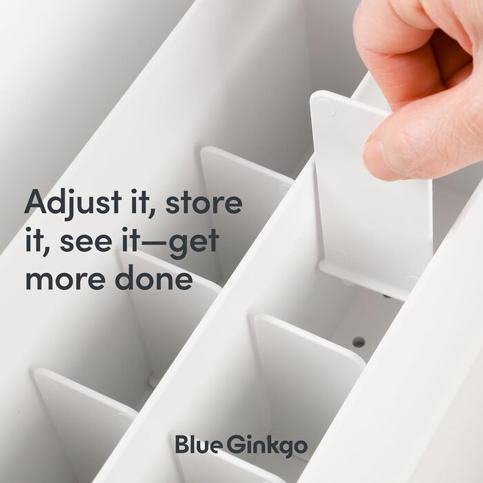Органайзер для столу BLUE GINKGO Корейський органайзер для ручок, нотаток, листів та офісного приладдя (білий)