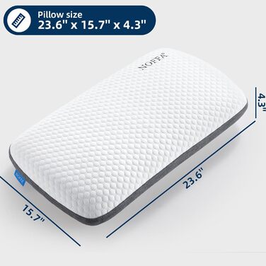 Жорстка подушка з в&39язкопружної піни заввишки 11 см для сну, ортопедична подушка для сну на боці, подушка для підтримки шиї, подушка з піни з ефектом пам&39яті, 40x60 см (60 x 40 x 11 см).