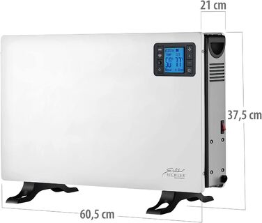 Електричний обігрівач Sichler для побутової техніки конвекторний обігрівач з Wi-Fi, 2000 Вт, додаток, голосове керування, дистанційне керування (електричний обігрівач, електричний радіатор, променевий обігрівач)