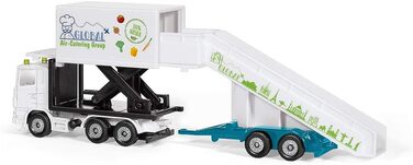 Набір для аеропорту, Метал/Пластик, Білий, Включає авіалайнер, кейтерінговий автомобіль, причіп з пасажирськими сходами, тягач для аеропорту, багажний причіп та 5-метрову стрічку для злітно-посадкової смуги, 6312