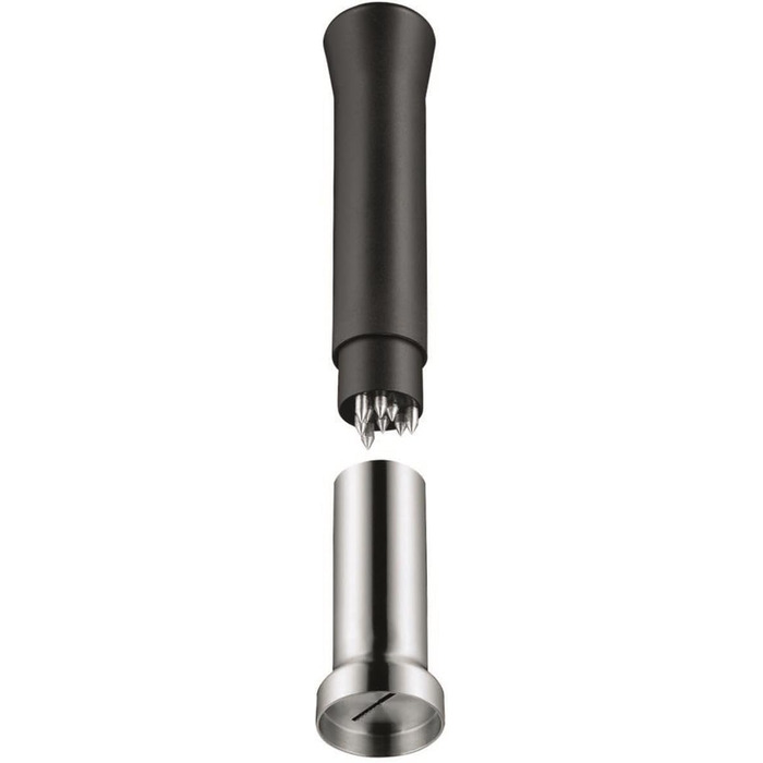 Мускатний млин 16,5 см, млин для мускатного горіха з відсіком для зберігання, нержавіюча сталь Cromargan, пластик одинарний