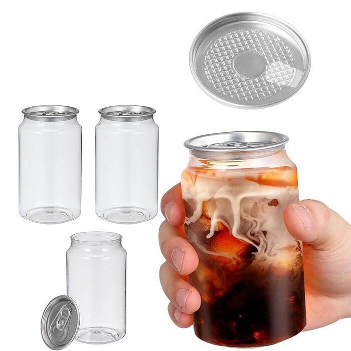 Пластикові стаканчики з кришками, що герметично герметичні, прозорі, для боба, скляна ємність для смузі, сумісна з автоматичним герметиком для стаканчиків, 200 шт. x 250 мл, один розмір