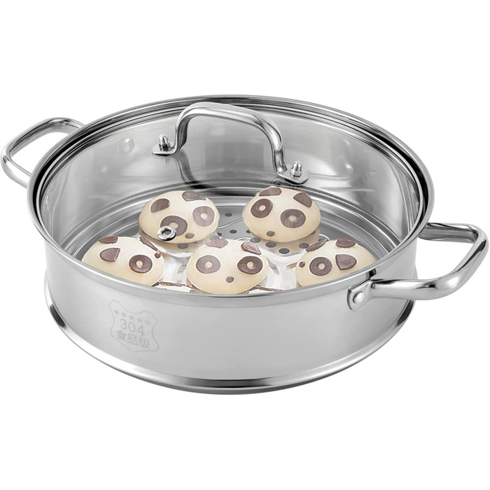 Шарова каструля під тиском, каструля під тиском з нержавіючої сталі зі скляною кришкою для газових індукційних електрокерамічних п