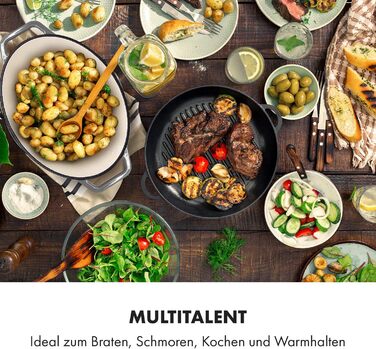 Велика каструля для барбекю з кришкою вогнетривка чавунна каструля емальована 33 см каструля об'ємом 5,5 л каструля підходить для