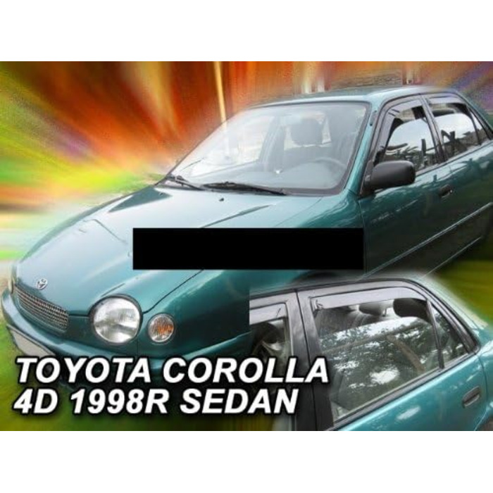 Дефлектор вітру Дефлектор дощу для COROLLA E11 1997-2001 SADAN 4 двері для ПЕРЕДНІХ І ЗАДНІХ, 980497