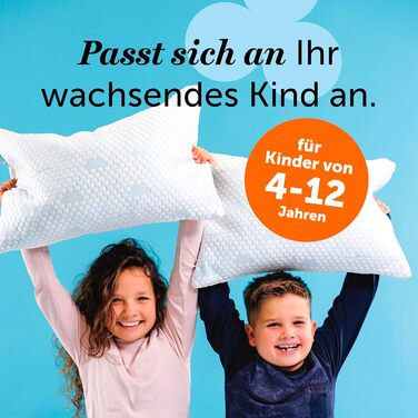 Дитяча подушка Cloudkiddo - Подушка - Регульована подушка - Піна з ефектом пам'яті - Для бокових і спинних спальних місць - Біла -