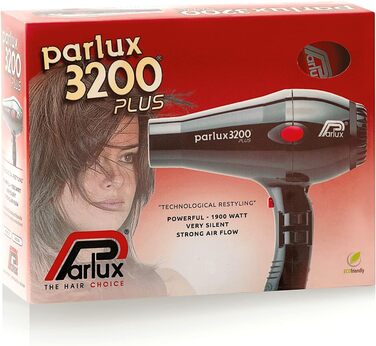 Фен PARLUX 3200 Plus Black для жінок та чоловіків, для догляду та стайлінгу, арт. 995-36016