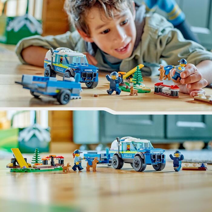 Конструктор LEGO City 60369, Мобільне тренування поліцейських собак, 197 деталей
