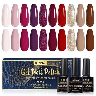 Набір гель-лаків INPING (10 відтінків)