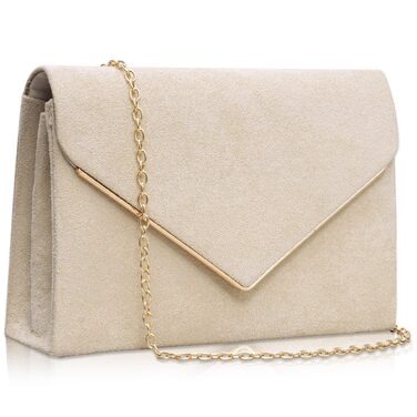 Оксамитовий клатч Larcenciel, елегантна замшева сумочка з ланцюжком, модна вечірня сумка-конверт для весілля, вечірки, банкету, абрикосовий оксамит