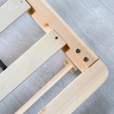 Ліжко з дерев&39яних піддонів Homestyle4u 140x200 з рейковою основою, каркас ліжка з натурального дерева, каркас ліжка, масив сосни, необроблений, 140 x 200 см, натуральний колір