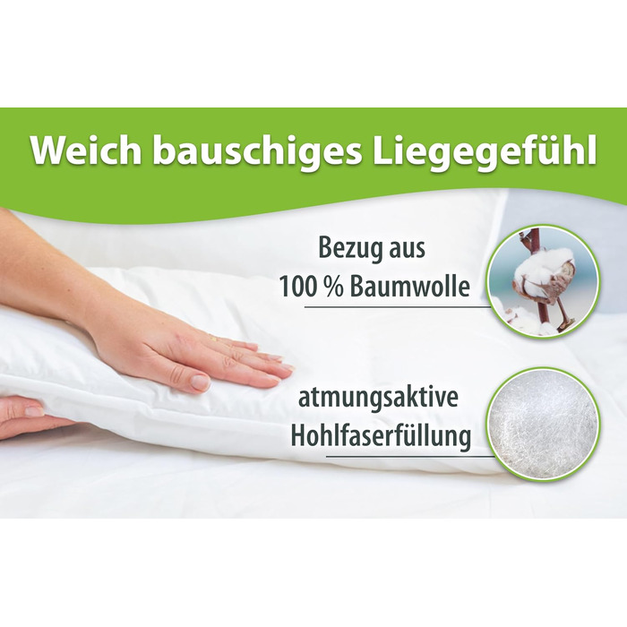 Подушка для сну на животі 40x80 Ергономічна подушка Плоска подушка для сну Бавовняна, яку можна прати 40 x 80 см