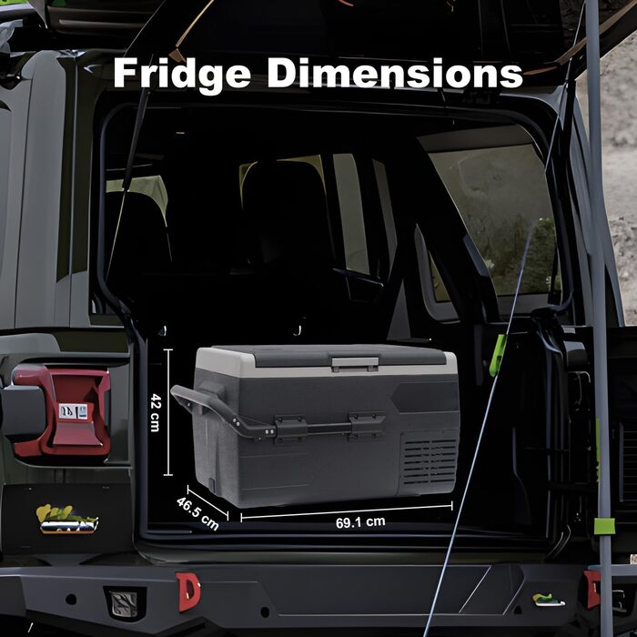 Електричний компресорний холодильник, автомобільний холодильник 50 літрів, 12/24/230 В, міні-холодильник для автомобіля, вантажівк