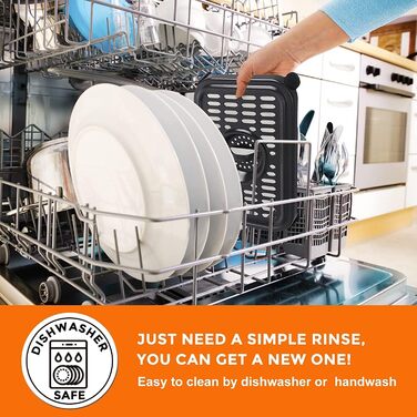 Запасні частини для фритюрниці Ninja Foodi DualZone, аксесуари для харчової фритюрниці 2 шт. Сковорода для гриля Тарілка для хрусткої скоринки Решітка для Ninja DZ090 DZ090 DZ201 DZ100 Аерофритюрниця, можна мити в посудомийній машині