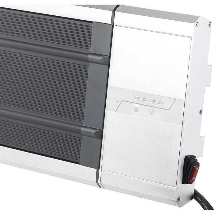 Чорний радіатор Semptec Urban Survival Technology темний інфрачервоний обігрівач RA-324, таймер і пульт дистанційного керування, 2400 Вт, IP55 (інфрачервоний обігрівач, радіаційний обігрівач, пульти дистанційного керування)