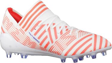 Жіночі футбольні бутси adidas Nemeziz 17.1 FG, розмір 38 EU, білі, чорний колір Mystery Ink, легкий кораловий