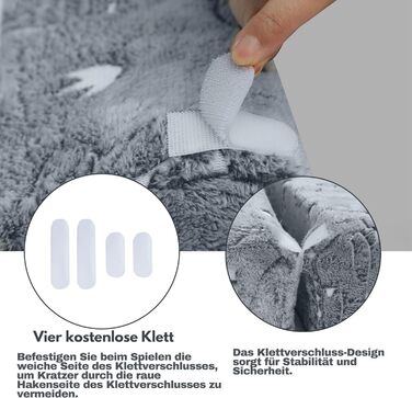 Модульний дитячий диван MeMoreCool з пінопласту, розкладні меблі для дитячої кімнати з функцією сидіння та відкидання, м&39який міні-диван зі знімним чохлом, сірий динозавр 02 сірий динозавр