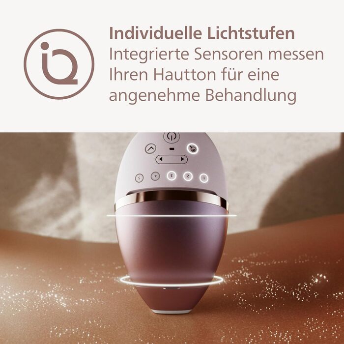 Пристрій для видалення волосся Philips Lumea IPL серії 8000 - Пристрій для видалення волосся з технологією SenseIQ, 4 насадками та тримером Satin Compact Correction (модель BRI949/00)