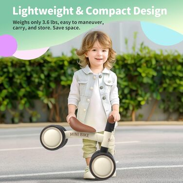 Дитячий балансовий велосипед від 1 року, балансовий велосипед для дитини 10-24 місяців, балансовий велосипед без педалей з 4 колес