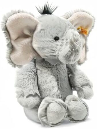 Елла Слоник сірий 30 см, М'яка плюшева іграшка з серії Soft Cuddly Friends, фірмовий плюшевий Steiff з 'ґудзиком у вушку', іграшка для немовлят від народження, машинне прання