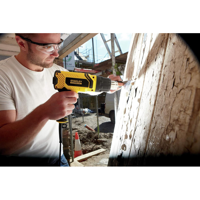 Фен Stanley FatMax (2000 Вт, з автоматичним вимкненням, 2 температурні режими (50-450 / 70-600 C), безступінчасте регулювання темп