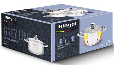 Каструля Ringel Grey line (5.5 л) 24 см  (6932750)