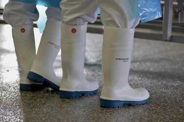 Захисне взуття DUNLOP, CA61131, Purofort FoodPro MultiGrip Safety, білий/синій, розмір 49 EU