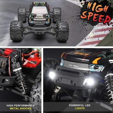 Дистанційно керований автомобіль 116 RC Monster Truck, водонепроникний RTR All Terrain RC Car 36 км/год, дистанційно керована іграшка для дітей та дорослих