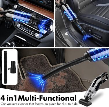 Ручний пилосос LanBlu потужний, 10000Pa міні ручний пилосос автомобіль, багатофункціональний легкий портативний автомобільний пило