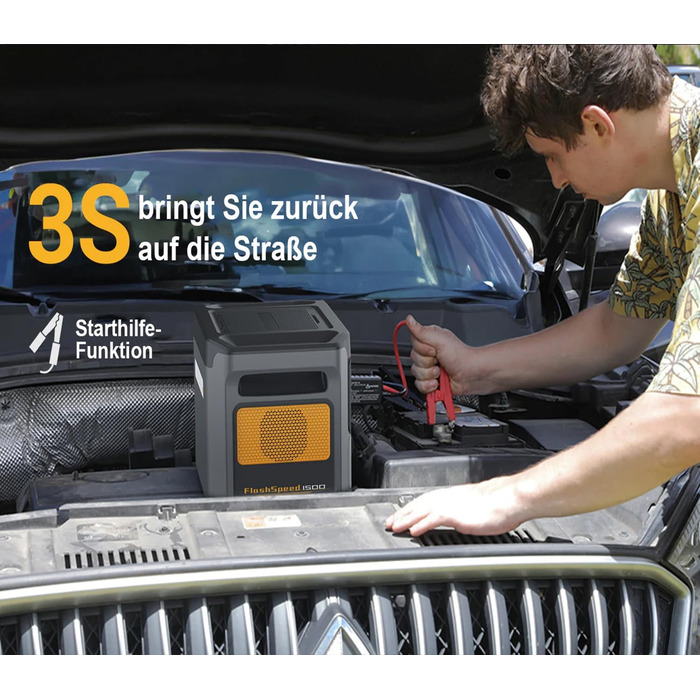 Портативна електростанція VTOMAN FlashSpeed 1500 - сонячний генератор потужністю 1548 Втгод з 3 вихідними змінними струмами по 1500 Вт (пік 3000 Вт), швидка зарядка 0-100 за 1 годину, LFP електростанція для використання на свіжому повітрі, кемпінгу, автоф