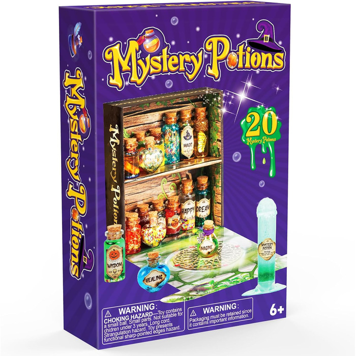 Таємничі зілля, креативний подарунок для дітей, 20 пляшечок із чарівними сумішами для зілля, іграшка для рукоділля, креативні різдвяні подарунки на день народження для хлопчиків та дівчаток віком 6, 7, 8, 9, 10 років