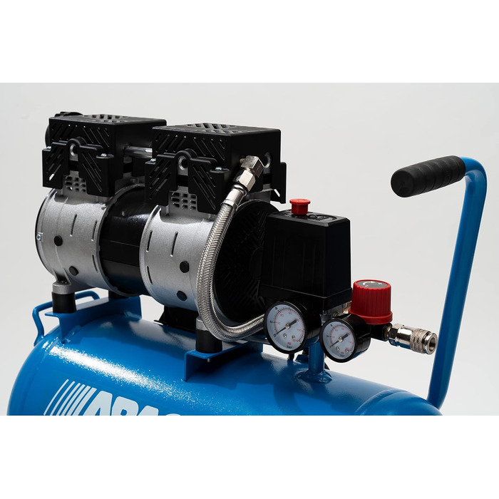 Малошумний повітряний компресор EASE-AIR 24, безмасляний повітряний компресор, максимальний тиск 8 бар, потужність 1 к.с., 24-літр