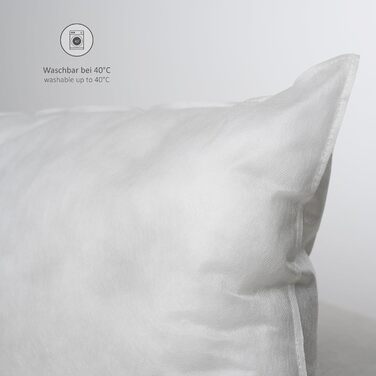 Подушки Bodyprotect 80 x 80 см, комплект з 2 шт. , подушки Ecoline з нетканого спанбонду, комплект постільної білизни подвійного розміру зі 100 мікрофібри, можна прати, білий колір