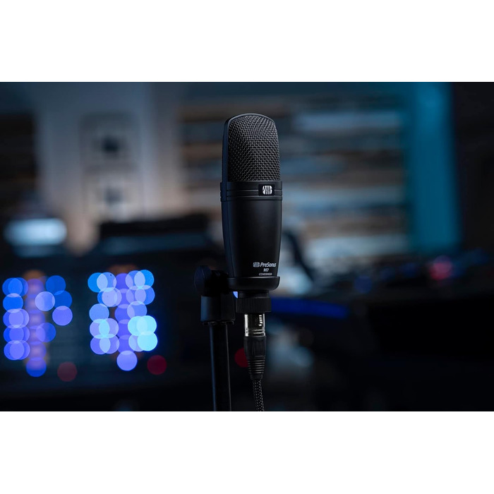 Конденсаторний кардіоїдний мікрофон PreSonus M7 для запису, подкастингу та мовлення (зі стійкою, XLR-кабелем та сумкою для транспортування)